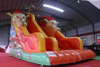 Red Dragon Pattern Big Inflatable Slide ขนาดมาตรฐาน CE ที่กำหนดเอง ผู้ผลิต